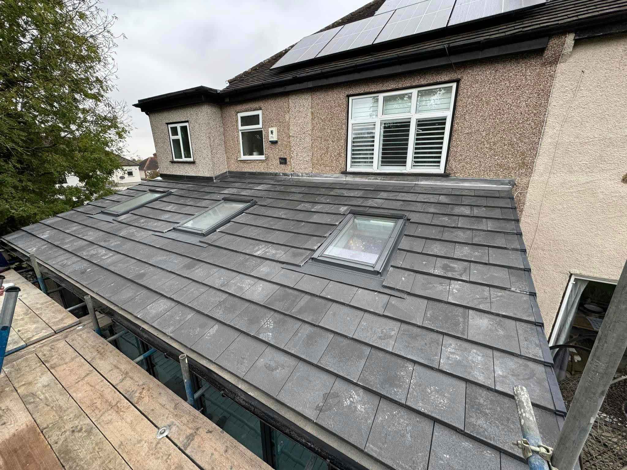 Completed roof window refinished restored